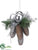 Ornament - Silver Green - Pack of 12