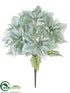 Silk Plants Direct Poinsettia Bush - Aqua Metallic - Pack of 6