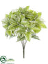 Silk Plants Direct Poinsettia Bush - Green Metallic - Pack of 6