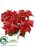 Silk Plants Direct Poinsettia Bush - Red - Pack of 12