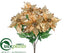 Silk Plants Direct Poinsettia Bush - Gold - Pack of 12