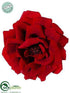Silk Plants Direct Velvet Rose - Red - Pack of 12