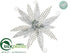 Silk Plants Direct Diamond Poinsettia - Silver - Pack of 24