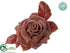 Silk Plants Direct Beaded Rose - Brown - Pack of 12