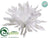 Iced Cactus Flower - White - Pack of 12