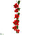 Velvet Poinsettia Garland - Red - Pack of 4