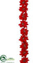 Silk Plants Direct Poinsettia Garland - Red - Pack of 2