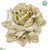 Velvet Rose With Clip - Vanilla Gold - Pack of 12