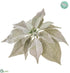 Silk Plants Direct Velvet Poinsettia With Clip - Gray Silver - Pack of 12
