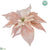Velvet Poinsettia With Clip - Pink - Pack of 12