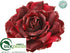 Silk Plants Direct Rose With Clip - Burgundy - Pack of 12
