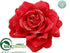 Silk Plants Direct Rose With Clip - Red - Pack of 12