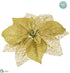 Silk Plants Direct Glittered Sheer Poinsettia - Gold - Pack of 24