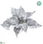 Metallic Poinsettia - Silver - Pack of 12