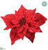 Silk Plants Direct Velvet Poinsettia - Red - Pack of 12