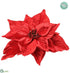 Silk Plants Direct Velvet Poinsettia - Red - Pack of 12
