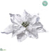 Silk Plants Direct Velvet Poinsettia - White - Pack of 12