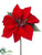 Poinsettia Pick - Red - Pack of 12