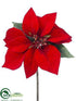 Silk Plants Direct Poinsettia Pick - Red - Pack of 12