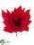 Glittered Poinsettia Pick - Red - Pack of 12