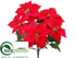 Silk Plants Direct Poinsettia Bush - Red Red - Pack of 12