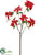 Poinsettia Branch - Red - Pack of 4