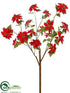 Silk Plants Direct Poinsettia Tree Branch - Red - Pack of 2