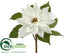 Silk Plants Direct Poinsettia Spray - White White - Pack of 12