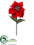 Silk Plants Direct Poinsettia Spray - Red - Pack of 12