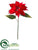 Poinsettia Spray - Red Red - Pack of 12