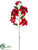 Poinsettia Spray - Red - Pack of 6
