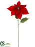 Silk Plants Direct Poinsettia Spray - Red - Pack of 12