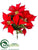 Velvet Poinsettia Spray - Red - Pack of 12