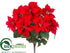 Silk Plants Direct Poinsettia Bush - Red - Pack of 6