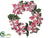 Poinsettia Wreath - Red White - Pack of 2