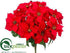 Silk Plants Direct Poinsettia Bush - Red - Pack of 6