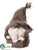 Glittered Sisal Santa - Gray Glittered - Pack of 12