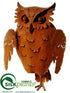 Silk Plants Direct Metal Owl - Rust - Pack of 2