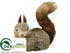 Silk Plants Direct Squirrel - Brown Glittered - Pack of 4
