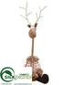 Silk Plants Direct Mr. Reindeer - Red Brown - Pack of 4
