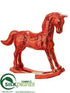 Silk Plants Direct Rocking Horse - Red - Pack of 2