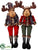 Mr. & Mrs. Moose - Red Gray - Pack of 2