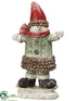 Silk Plants Direct Pine Cone Snowman - Red Green - Pack of 2