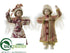 Silk Plants Direct Christmas Carolers Assortment - Burgundy Beige - Pack of 4