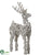 Twig Reindeer - Natural Whitewashed - Pack of 2
