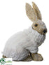 Silk Plants Direct Sitting Bunny - Brown White - Pack of 4