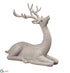 Silk Plants Direct Sitting Reindeer - White Silver - Pack of 2