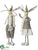 Mr. And Mrs. Reindeer - White Beige - Pack of 6