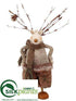 Silk Plants Direct Reindeer - Brown - Pack of 4