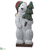 Silk Plants Direct Polar Bear With Tree - White Green - Pack of 2